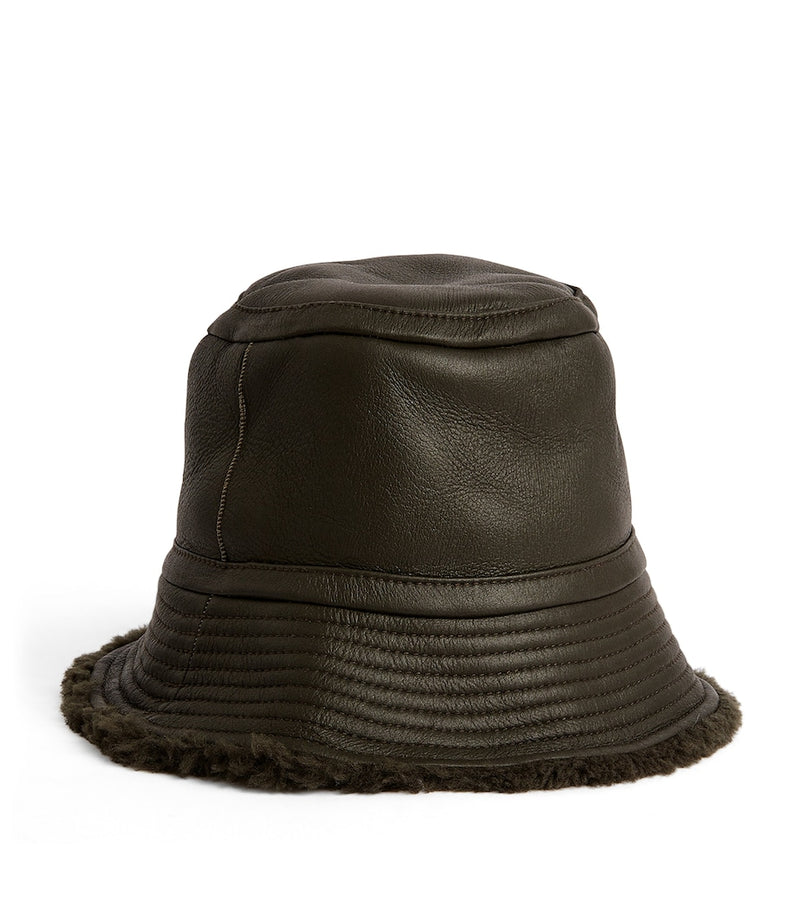 Yves Salomon merino lambskin bucket hat, UK version