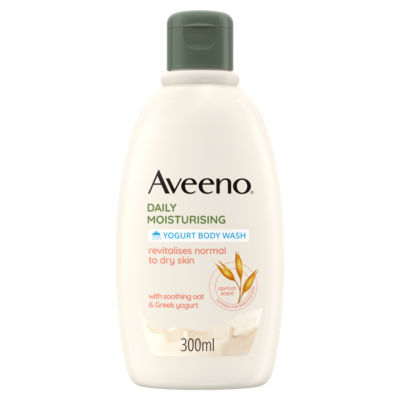 Aveeno Daily Moisturising Yogurt Body Wash 300ml, imported from the UK