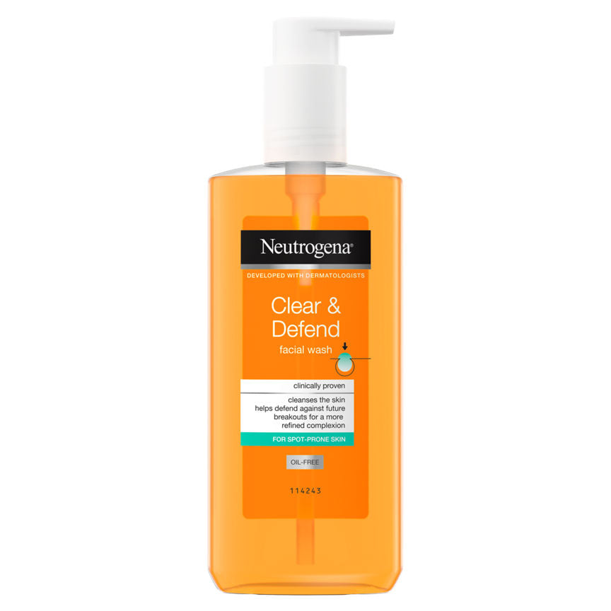 Neutrogena Clear & Defend 2% Salicylic Acid Face Wash 200ml GOODS ASDA   