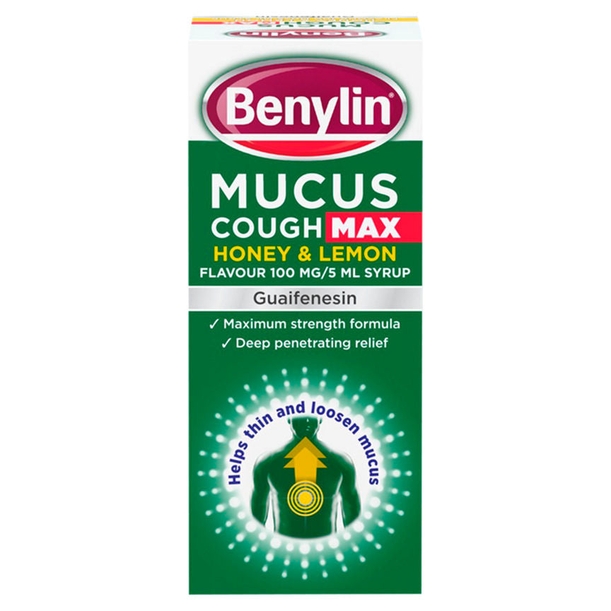 Benylin Mucus Cough Max Honey & Lemon Flavour GOODS ASDA   