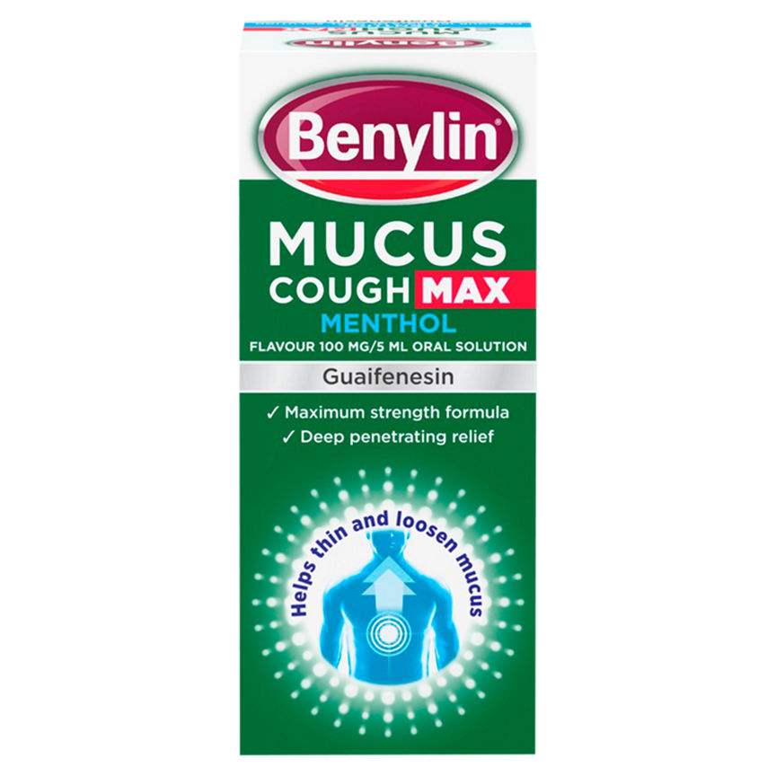 Benylin Mucus Cough Max Menthol Flavour GOODS ASDA   