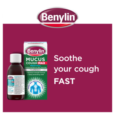 Benylin Mucus Cough Max Menthol Flavour 100 mg/5 ml Oral Solution