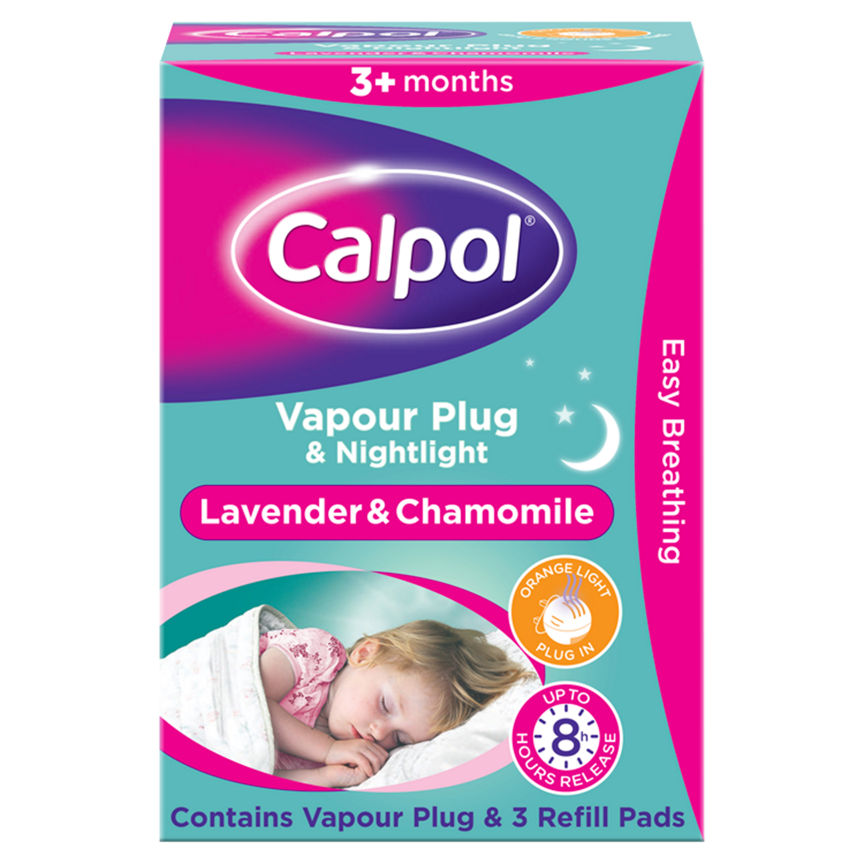 Calpol Vapour Plug & Nightlight Lavender & Chamomile 3+ Months