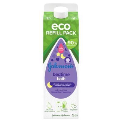 Johnson's baby bedtime bath refill pack 1L (British brand)