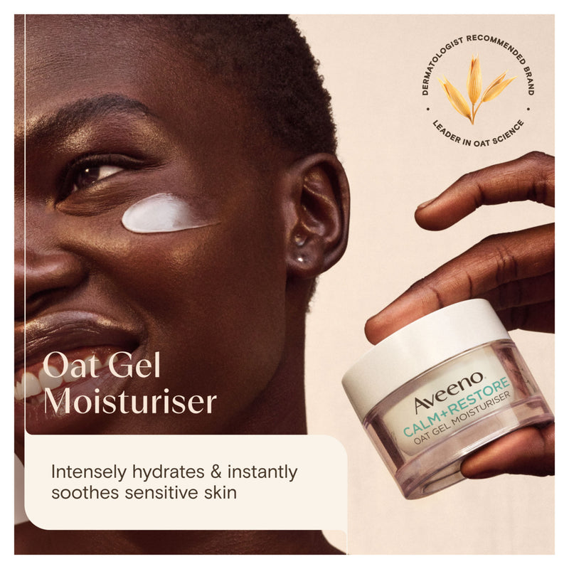 Aveeno face moisturiser calms restore oat gel 50ml - British product