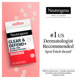 Neutrogena Clear Defend+ ultra-thin blemish patches 24ct, imported from the UK
