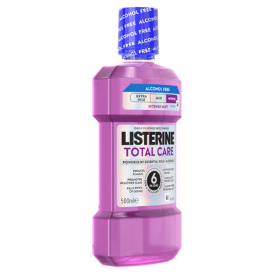 Listerine Total Care Intense mouthwash 500ml, imported from the UK