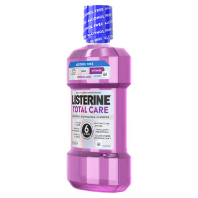 Listerine Total Care Intense mouthwash 500ml, imported from the UK