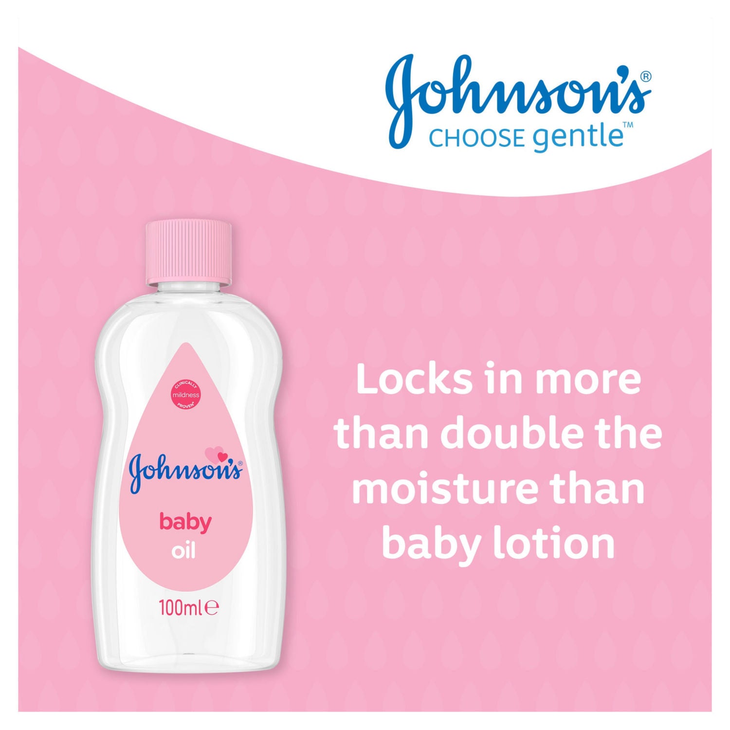 Johnson's Classic Moisturising Baby Oil 100ml, UK version