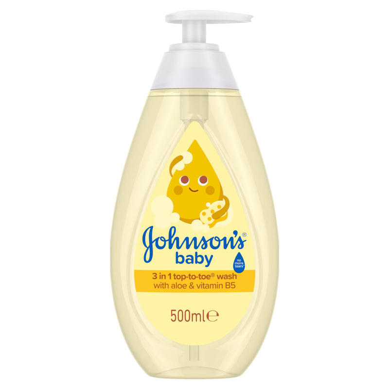 Johnson's Top-To-Toe Wash 500ml baby wash bottle (British brand)
