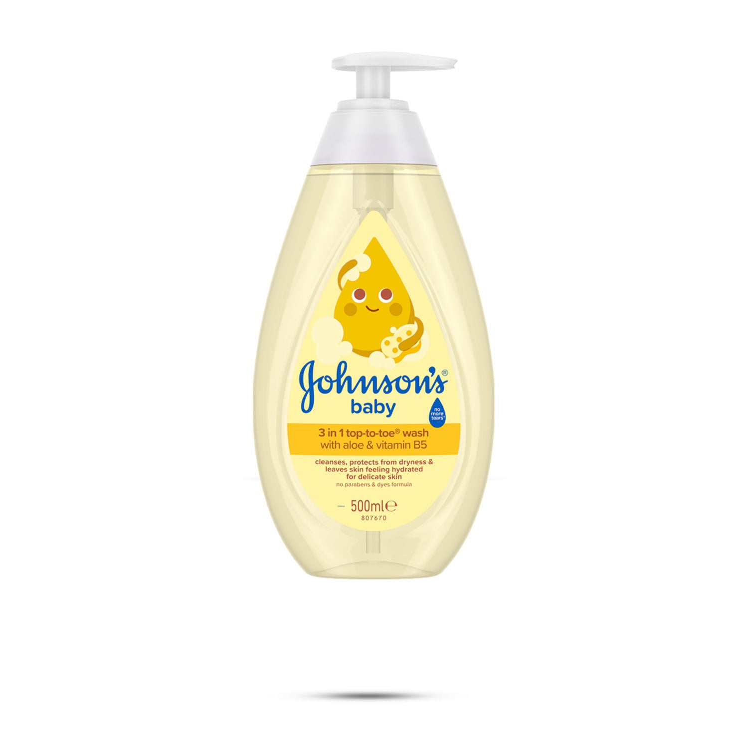 Johnson's Top-To-Toe Wash 500ml baby wash bottle (British brand)