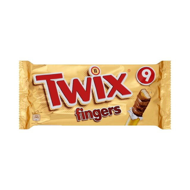 Twix Caramel & Milk Chocolate Fingers Biscuit Snack Bars Multipack   9 x 20g GOODS M&S   