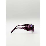 SVNX retro polygonal cat-eye sunglasses in purple (British brand)