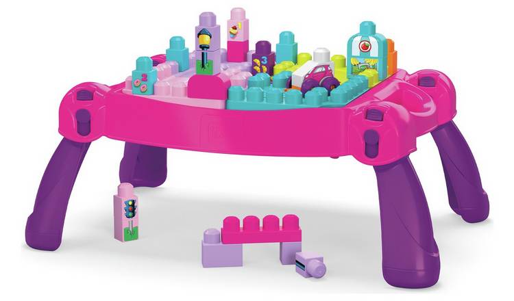 Mega Bloks Build n Learn table pink, UK version