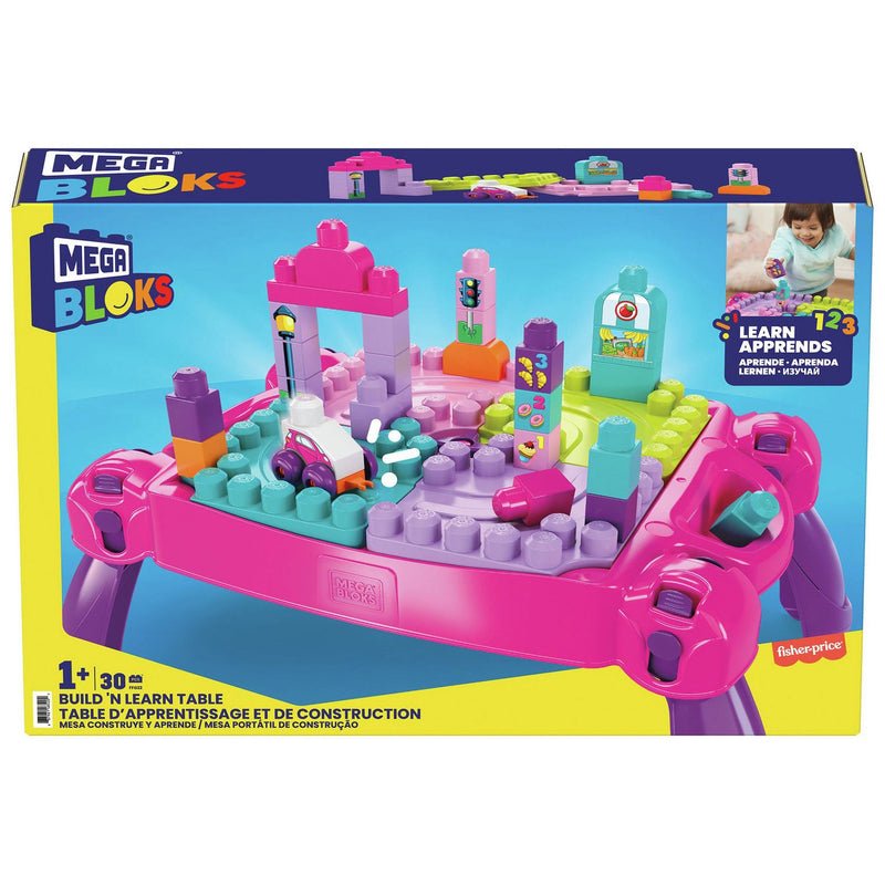 Mega Bloks Build n Learn table pink, UK version