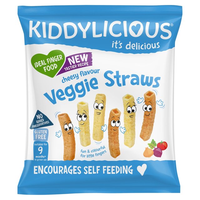 Kiddylicious Cheesy Flavoured Veggie Straws Baby Snacks   12g GOODS M&S   