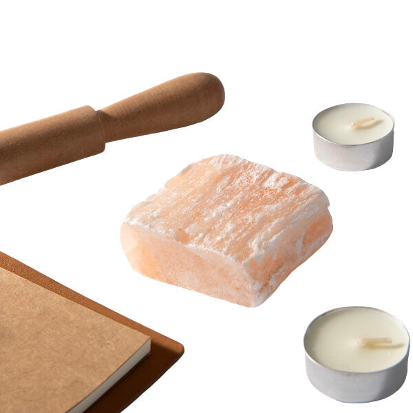 Myga incense holder yellow selenite - British product