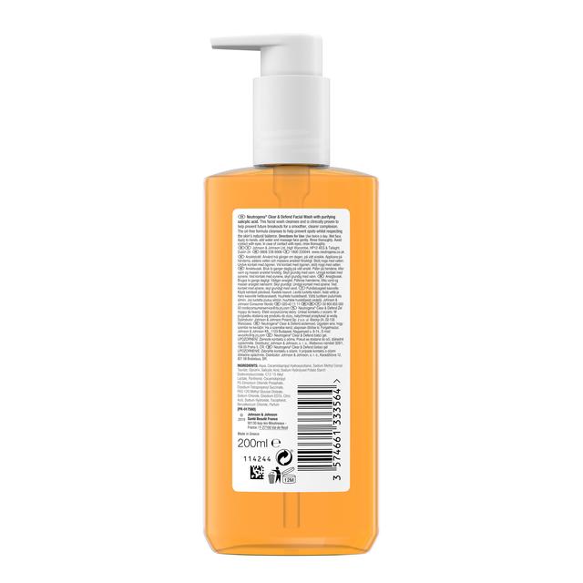 Neutrogena Clear & Defend Facial Wash   200ml GOODS M&S   