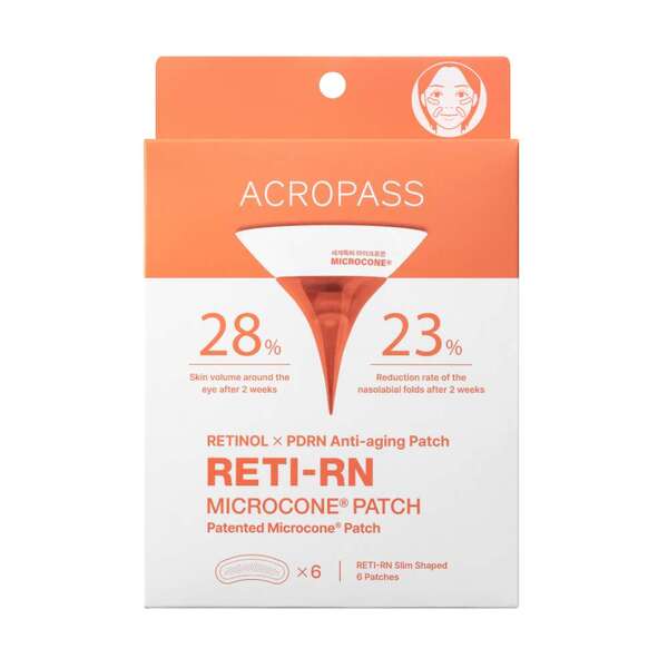 Acropass Reti-RN microneedle patch slim type 6 patches (British brand)