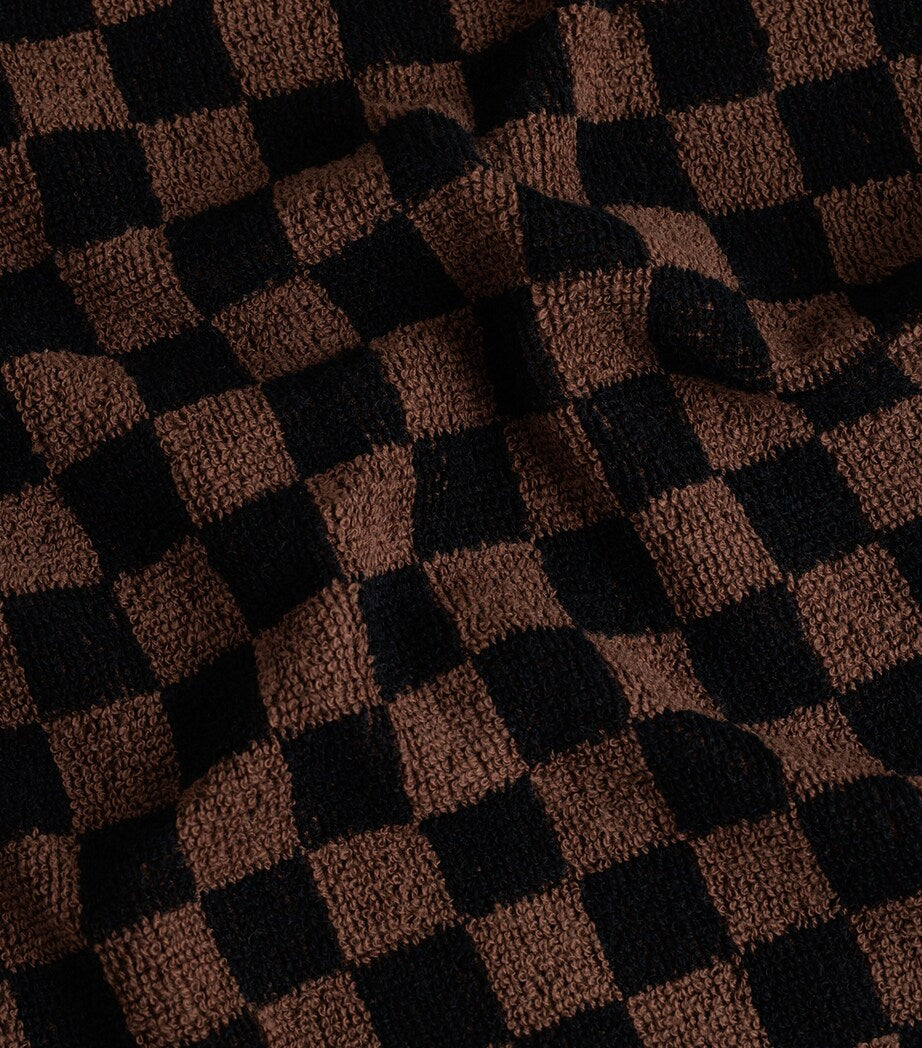 BAINA Check Quill facecloth 30cm organic cotton (British brand)