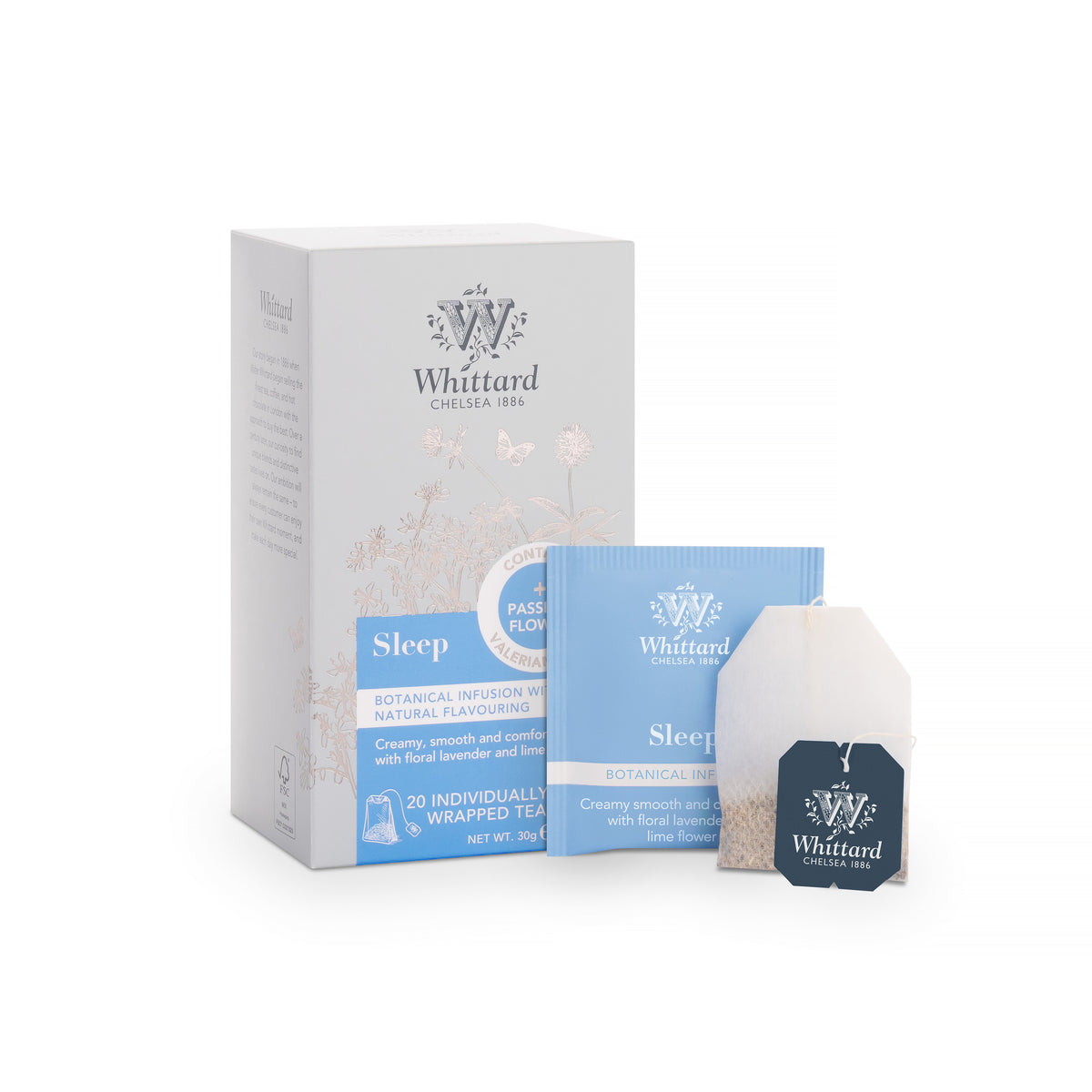 Whittard Sleep botanical tea 20 individually wrapped teabags - British product