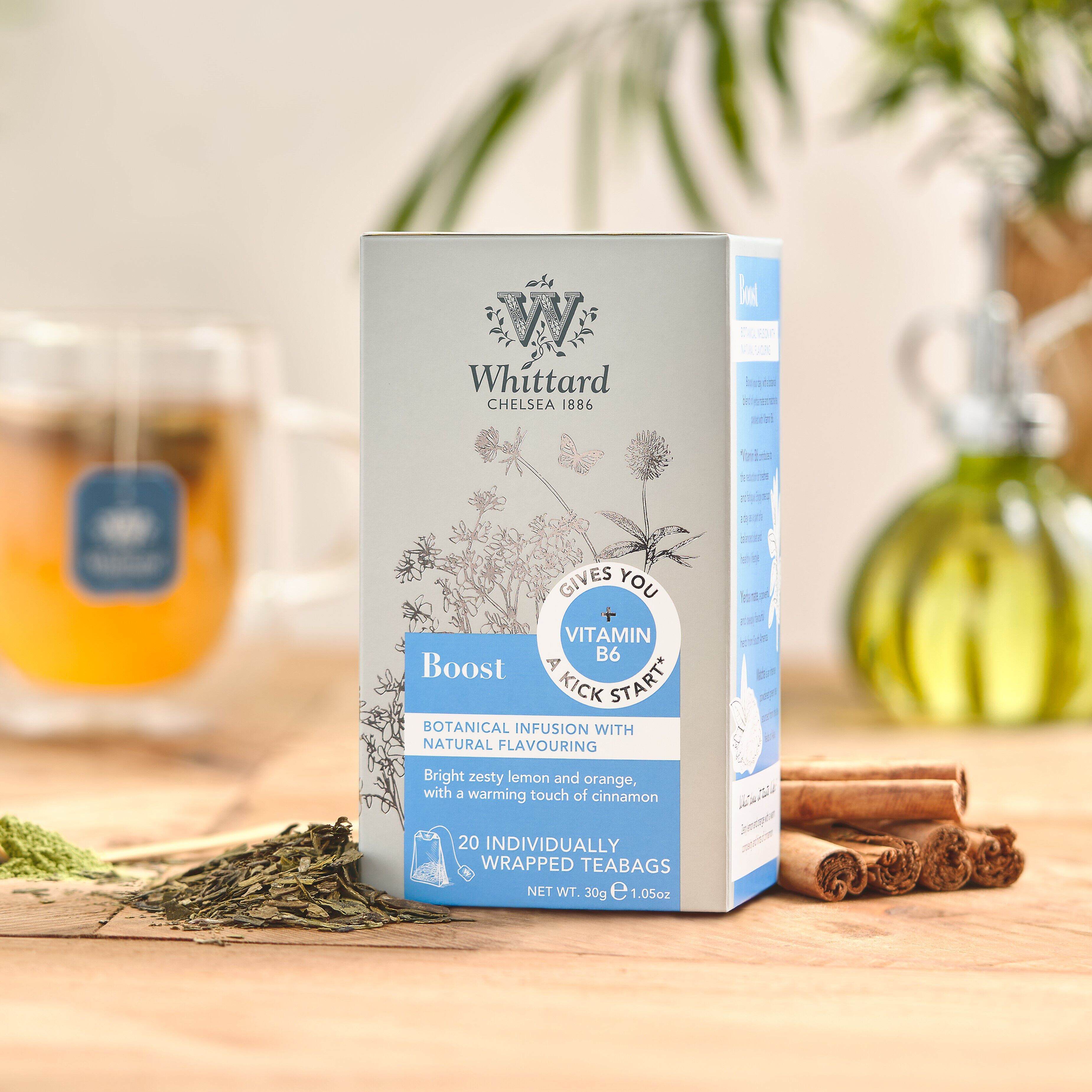 Whittard Boost botanical infusion 20 teabags, UK version