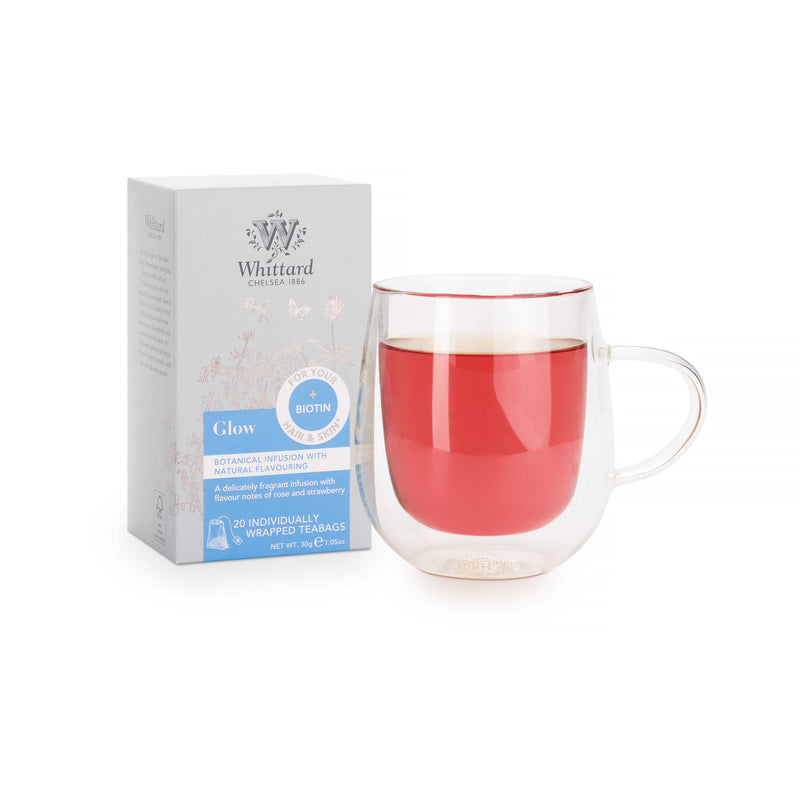 Whittard Glow Botanical wellness infusion 20 wrapped teabags - British product