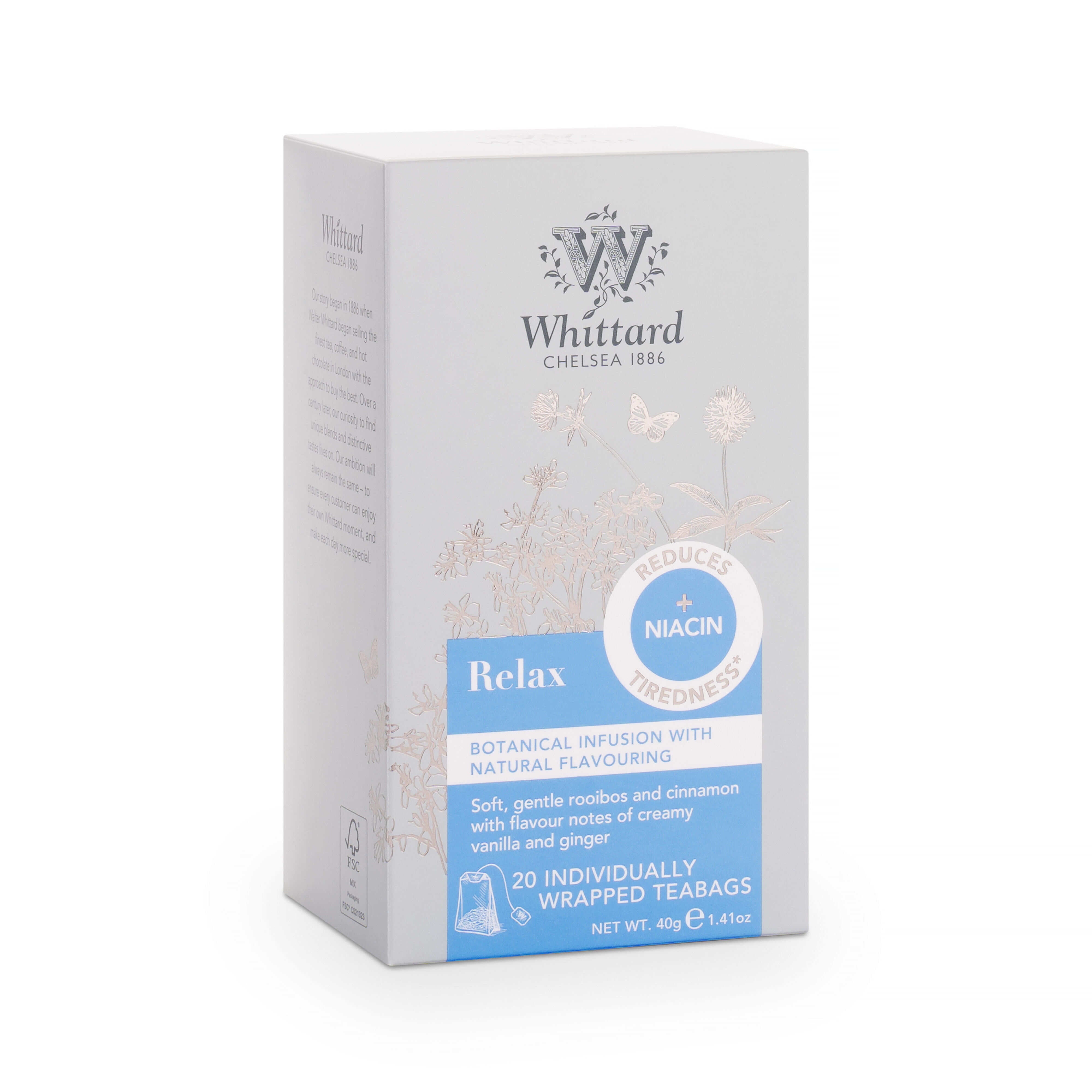 Whittard Relax botanical infusion 20 teabags (British brand)