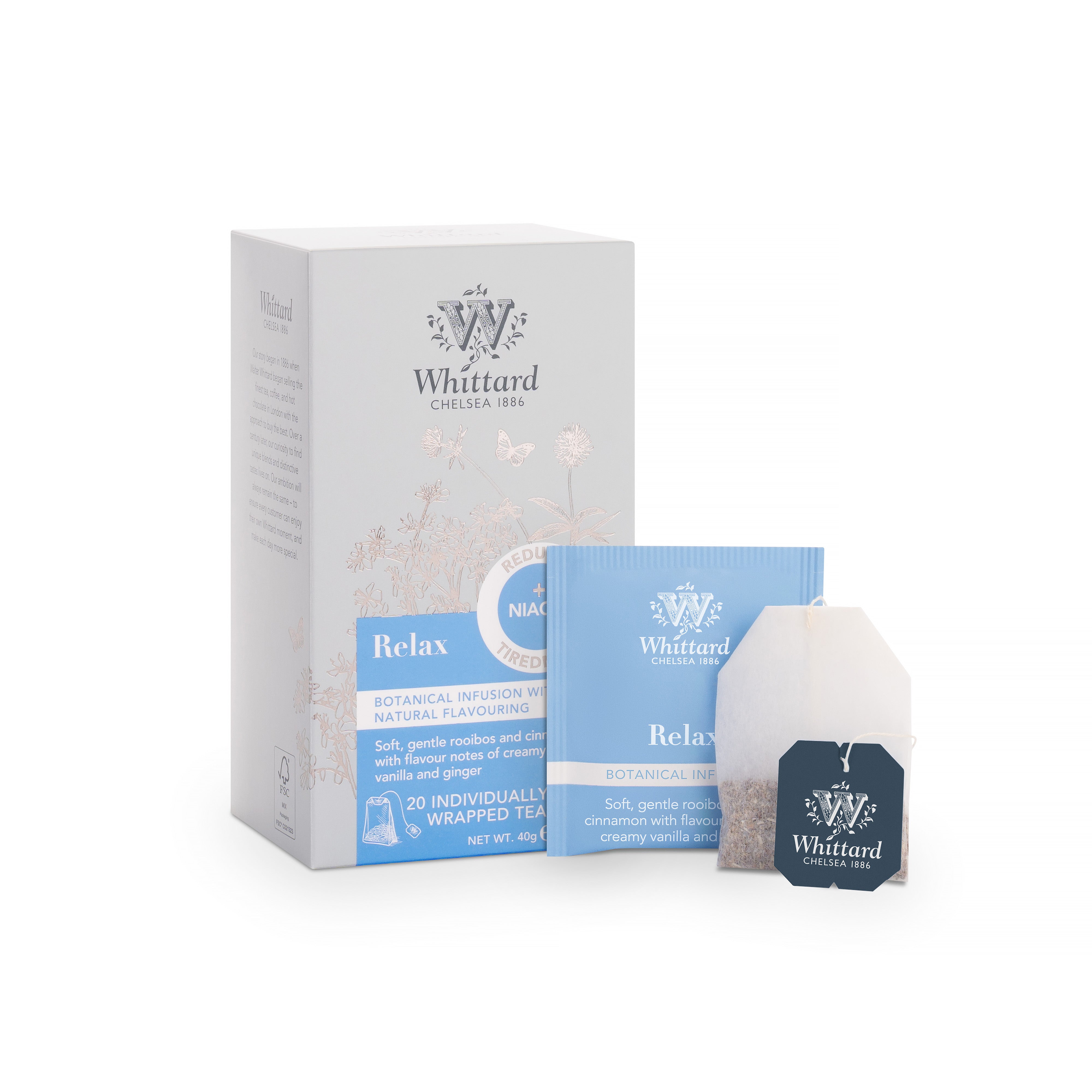 Whittard Relax botanical infusion 20 teabags (British brand)
