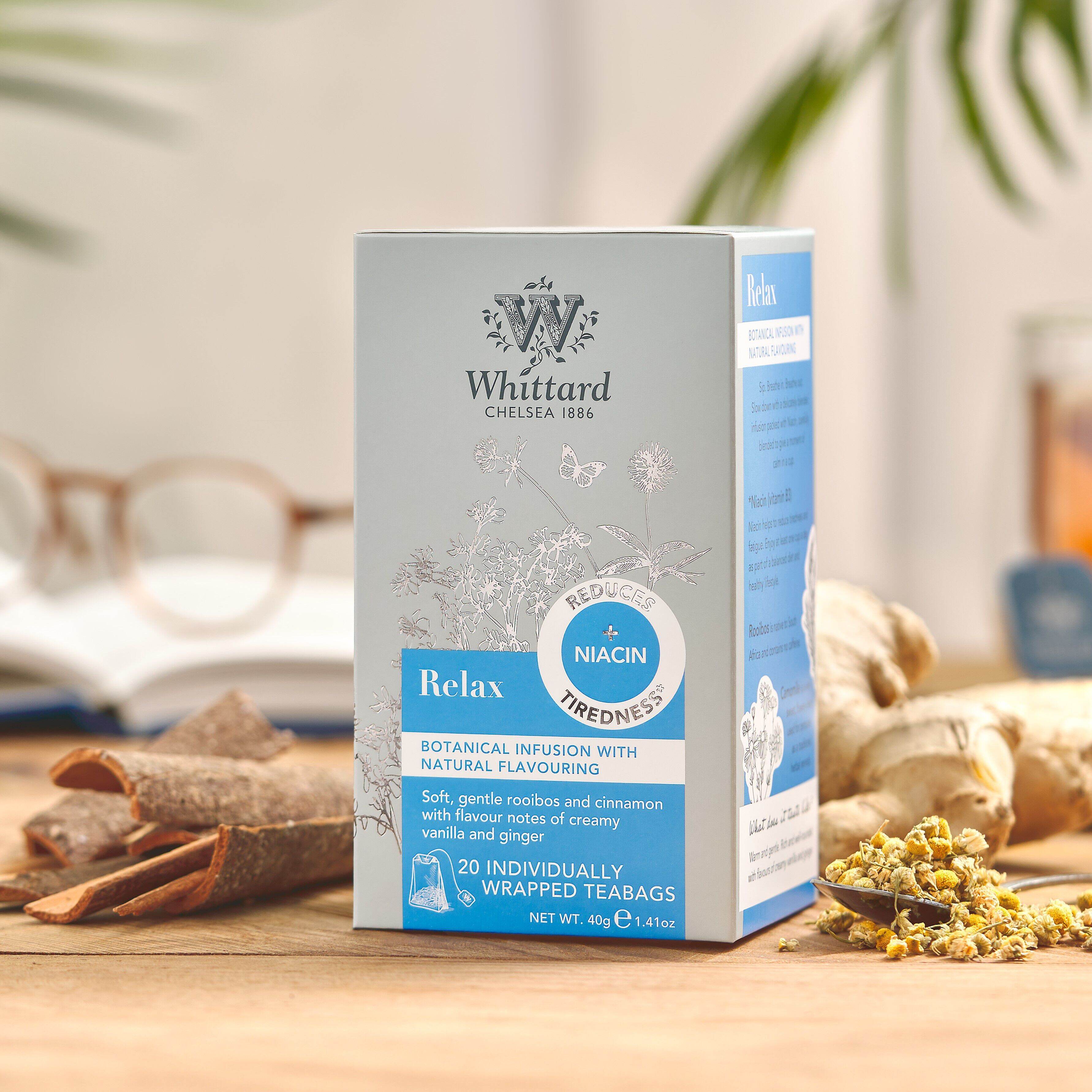 Whittard Relax botanical infusion 20 teabags (British brand)