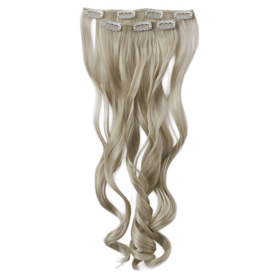 Superdrug Livingandhome 6 Piece Grayish Gold Wavy Clip-In Hair Extensions- Buy online at McGrocer