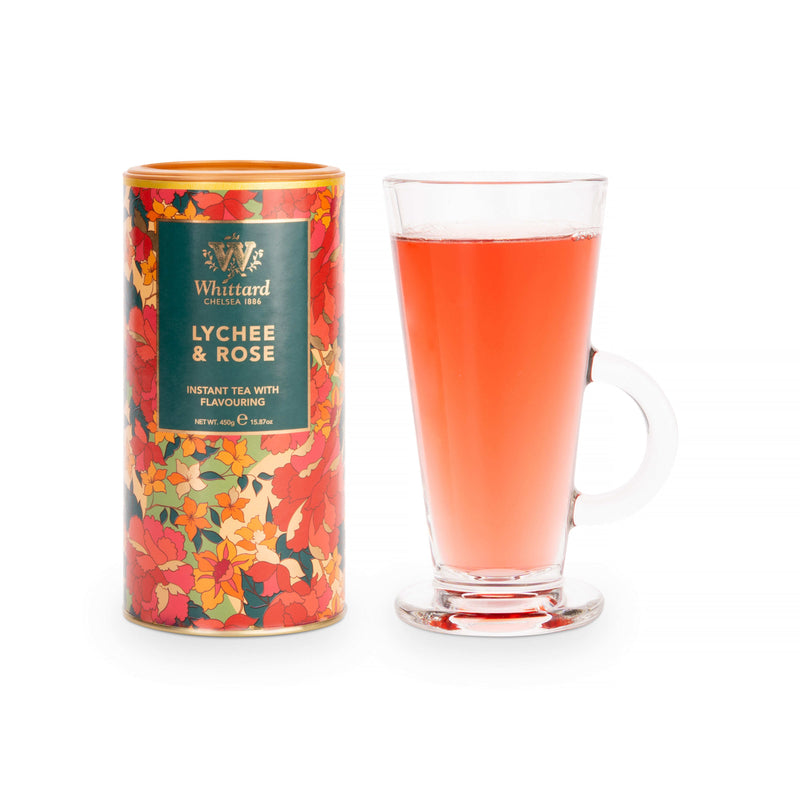 Lychee and rose instant tea 450g, imported from the UK