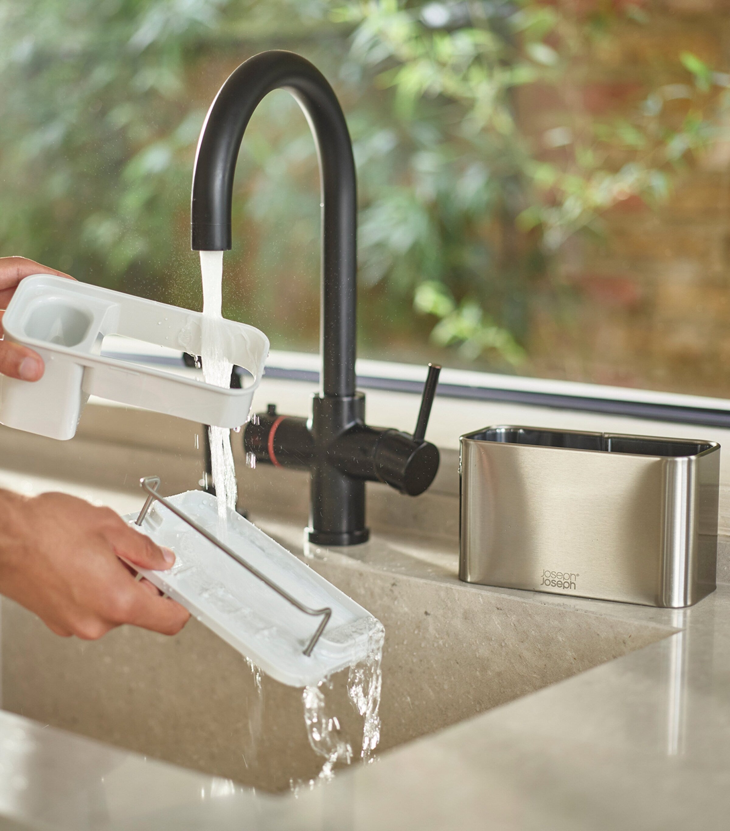 Joseph Joseph Stainless-Steel Surface Sink Tidy, UK version