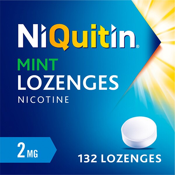 NiQuitin Mint 2mg Lozenges, 132 Lozenges- Quit Smoking Aid GOODS Superdrug   