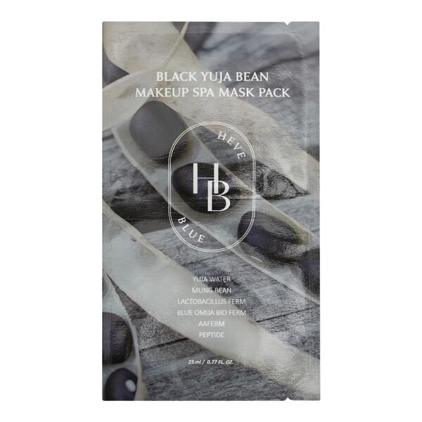 Heveblue Black Yuja Bean makeup spa mask pack 1pc (British brand)
