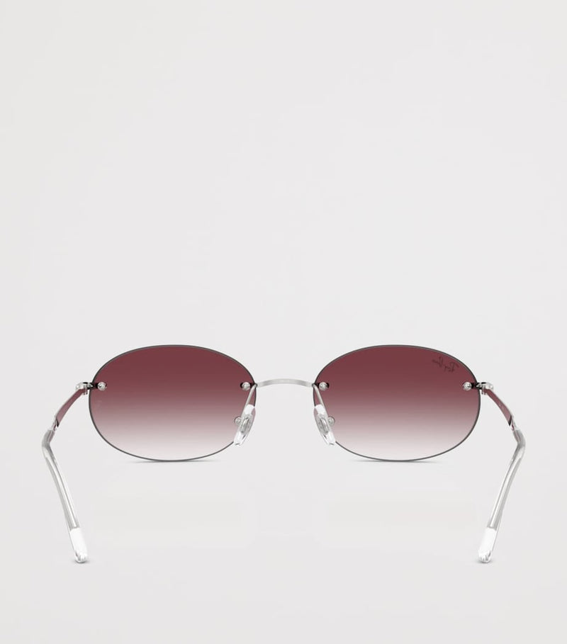 Ray-Ban RB3767 metal oval sunglasses, UK version
