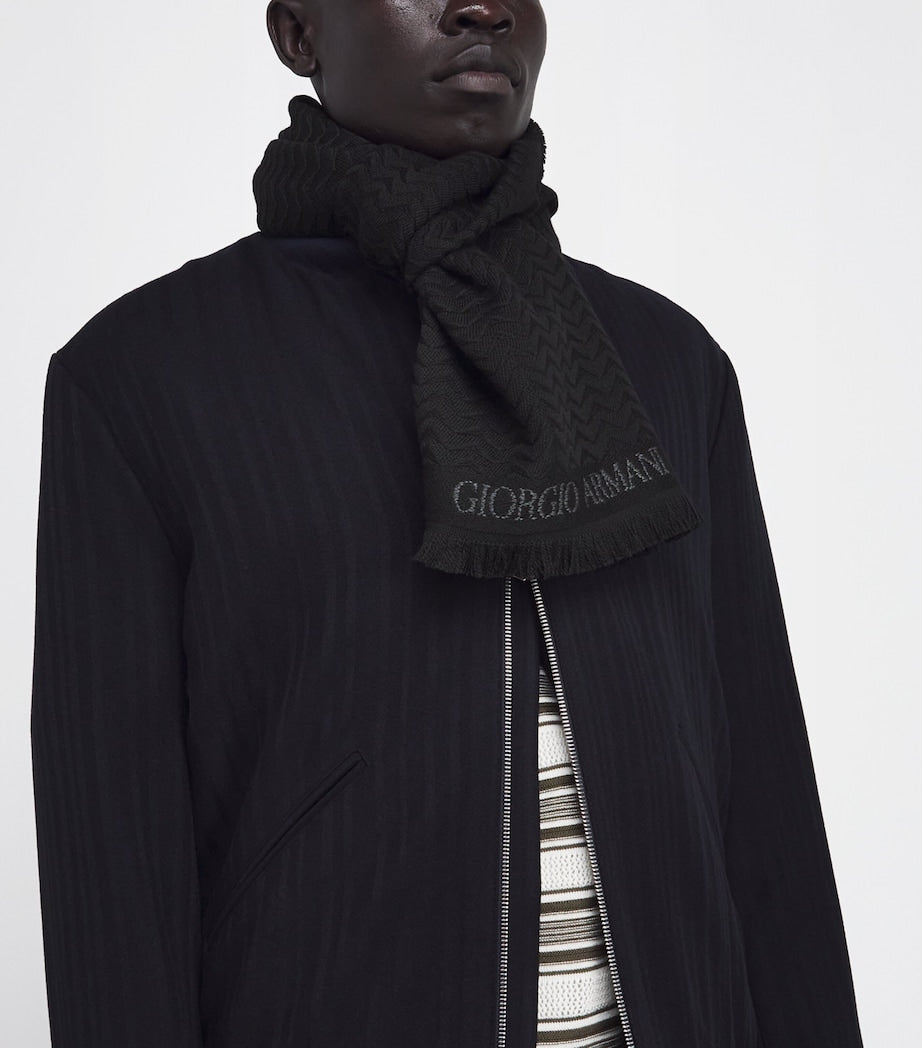 Giorgio Armani wool geometric print scarf 180cm x 40cm (British brand)