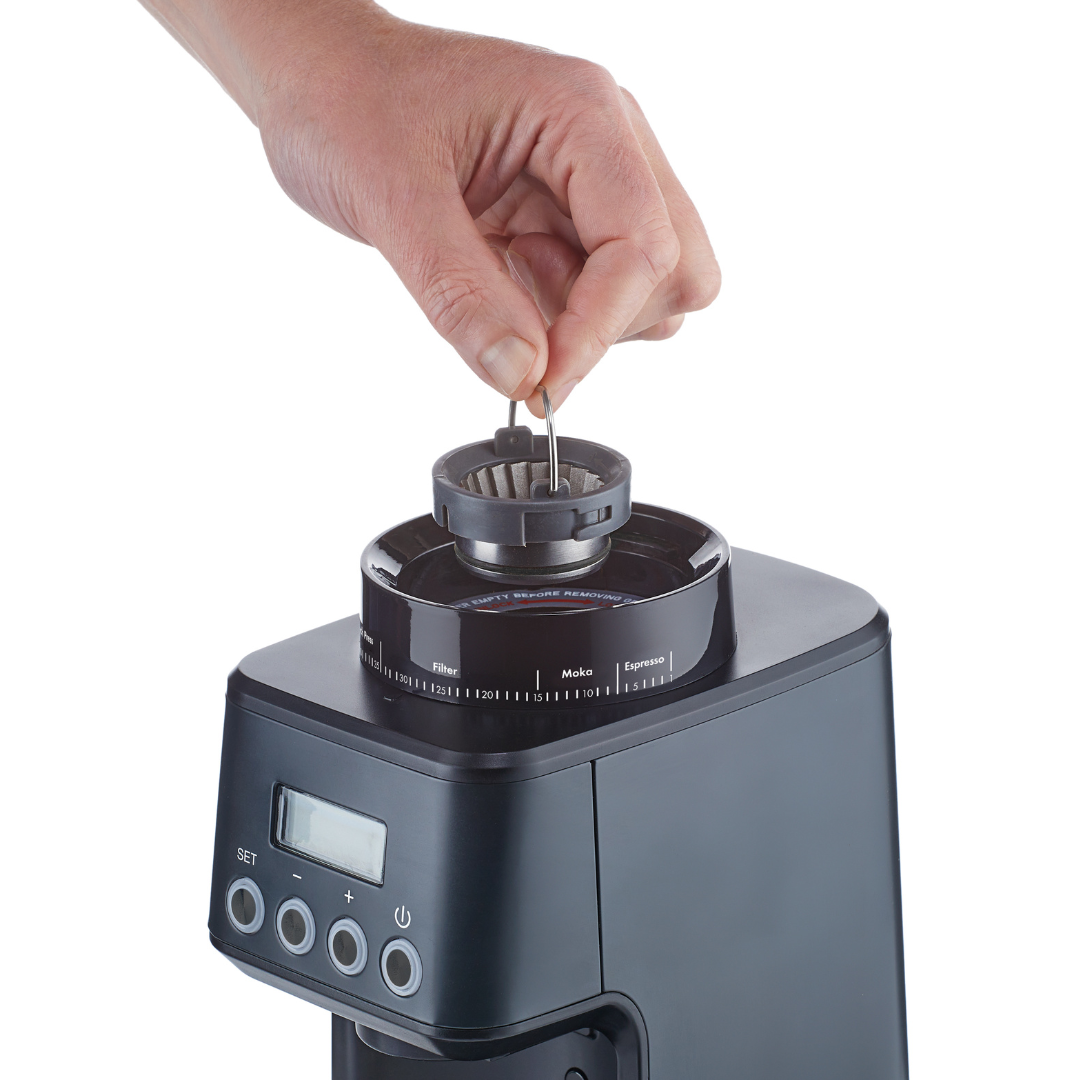 All Grind Plus electric coffee grinder with 50 settings - British product