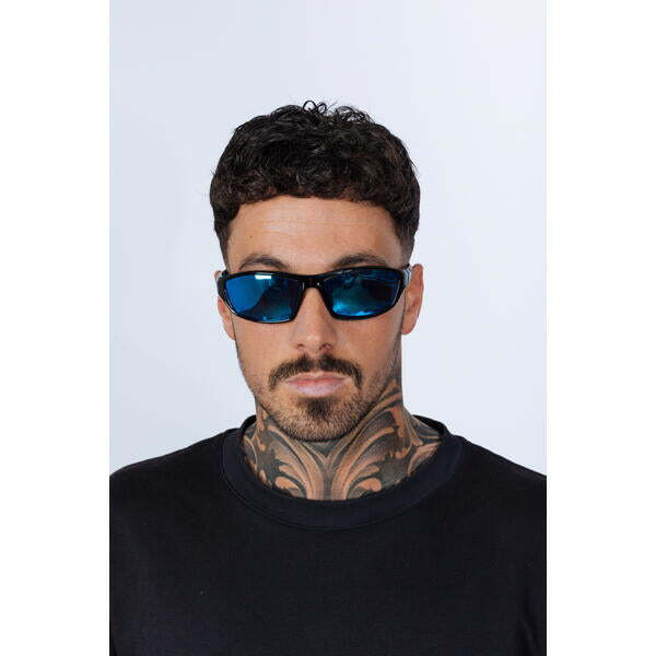 SVNX Thin Racer sunglasses black blue lens TAC, imported from the UK