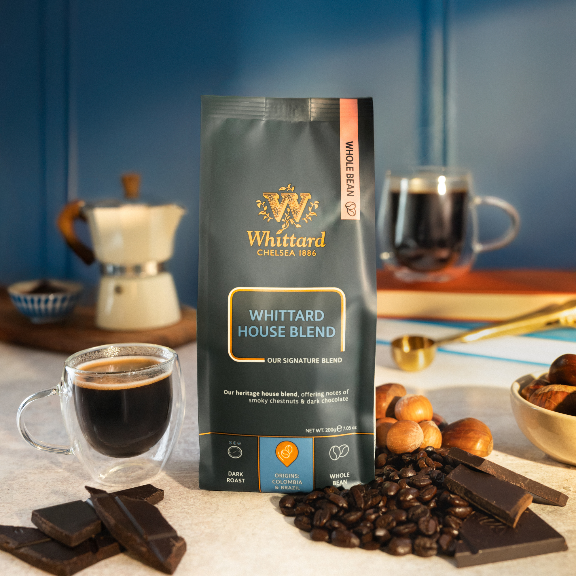 Whittard coffee beans house blend 200g, UK version
