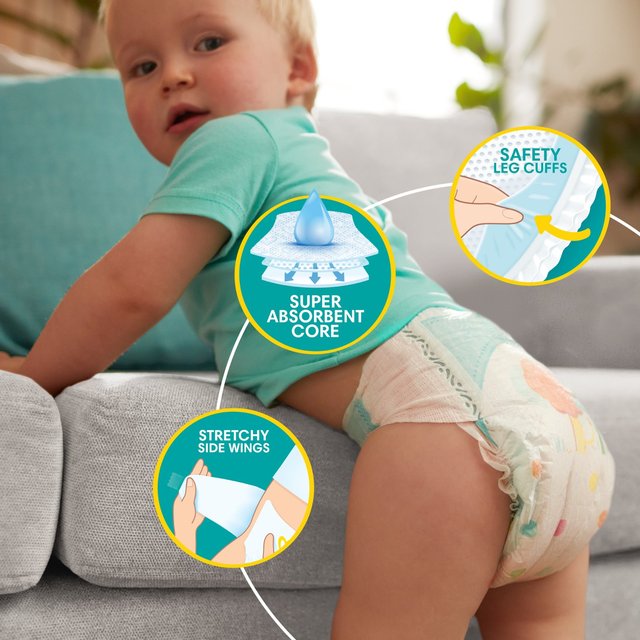 Pampers Baby-Dry Nappies Size 7 (15kg+) Essential Pack   30 per pack GOODS M&S   