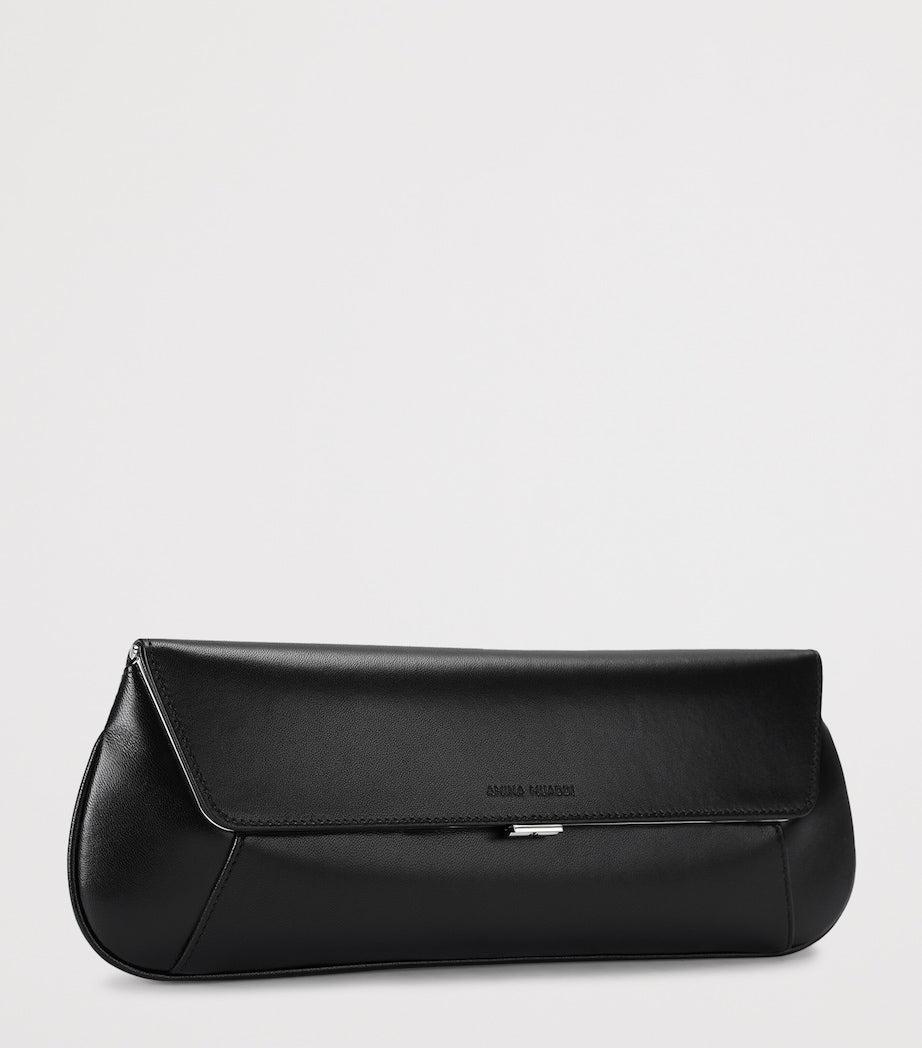 Amina Muaddi Leather Ami clutch bag - British product