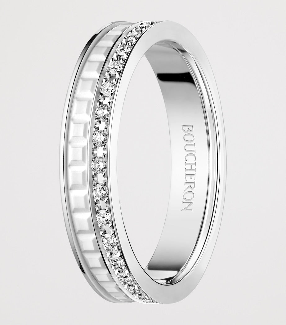 Boucheron Quatre White Edition wedding band (British brand)