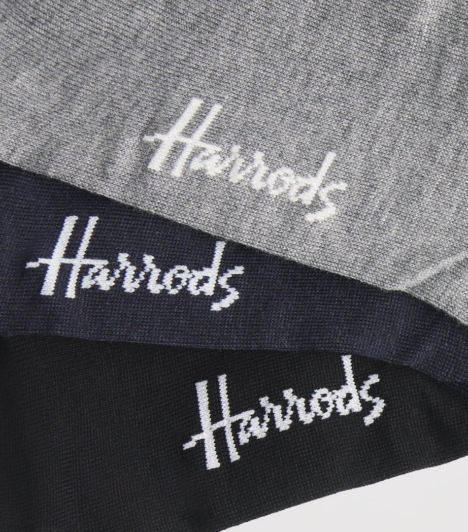 Harrods pack of 3 logo socks - British product