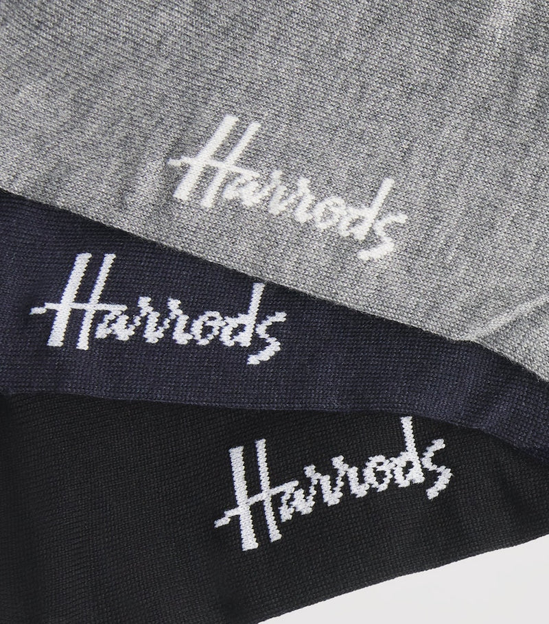 Harrods pack of 3 logo socks - British product
