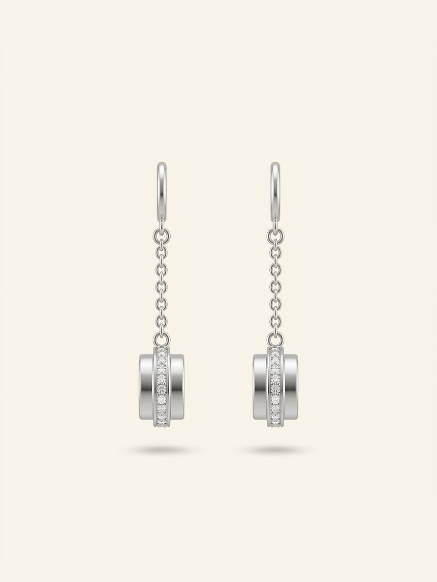 Vivienne Westwood petite orb platinum-plated brass earrings, imported from the UK