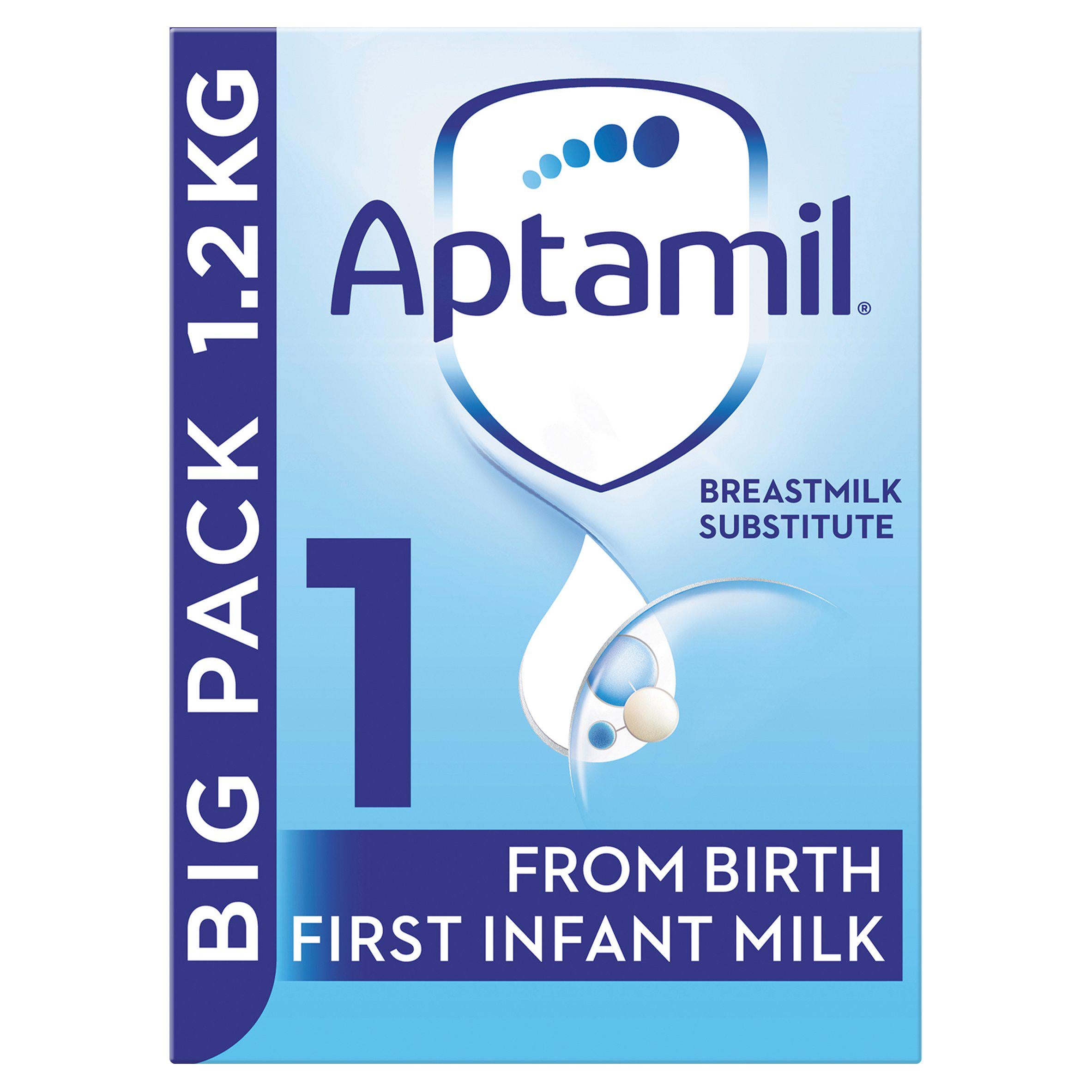 Aptamil 1 First Baby Milk Formula Powder From Birth Big Pack 1.2kg GOODS Sainsburys   