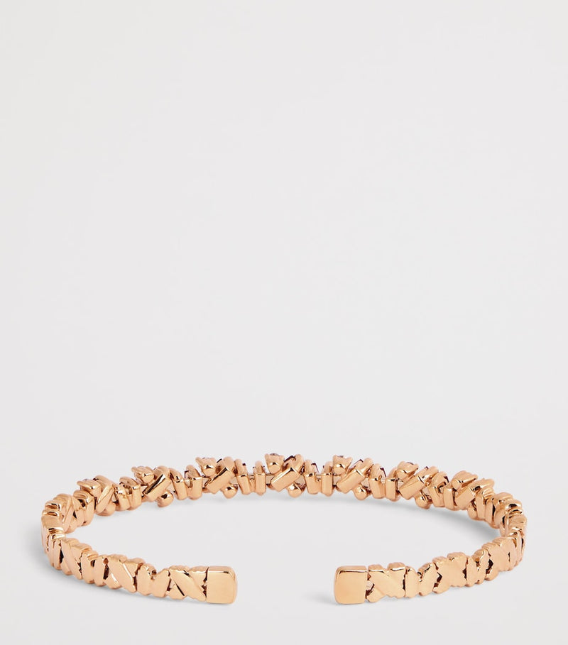 Suzanne Kalan rose gold diamond ruby bangle, imported from the UK
