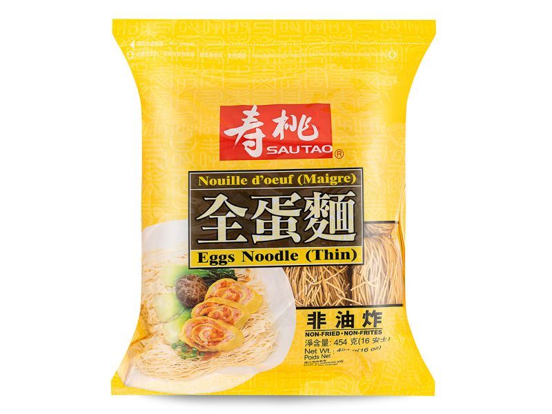 Sau Tao thin egg noodles for Asian cooking (British brand)