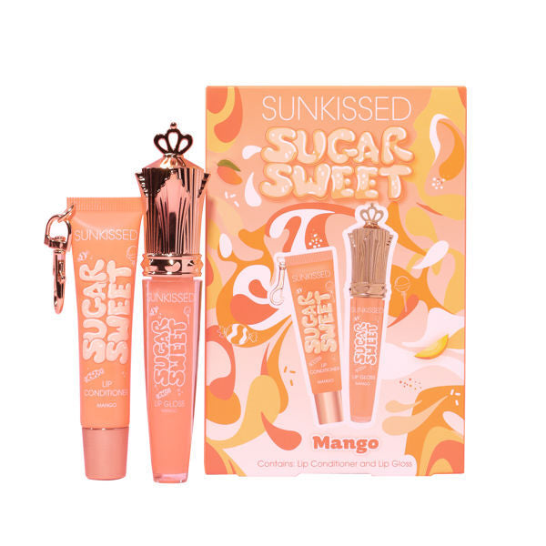 Sunkissed Sugar Sweet lip duo mango 6ml gloss 16ml conditioner (British brand)